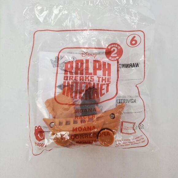 Ralph Breaks the Internet, #6 Moana Racer, McDonald's Happy Meal Toy Wreck-it Ra - Picture 1 of 3